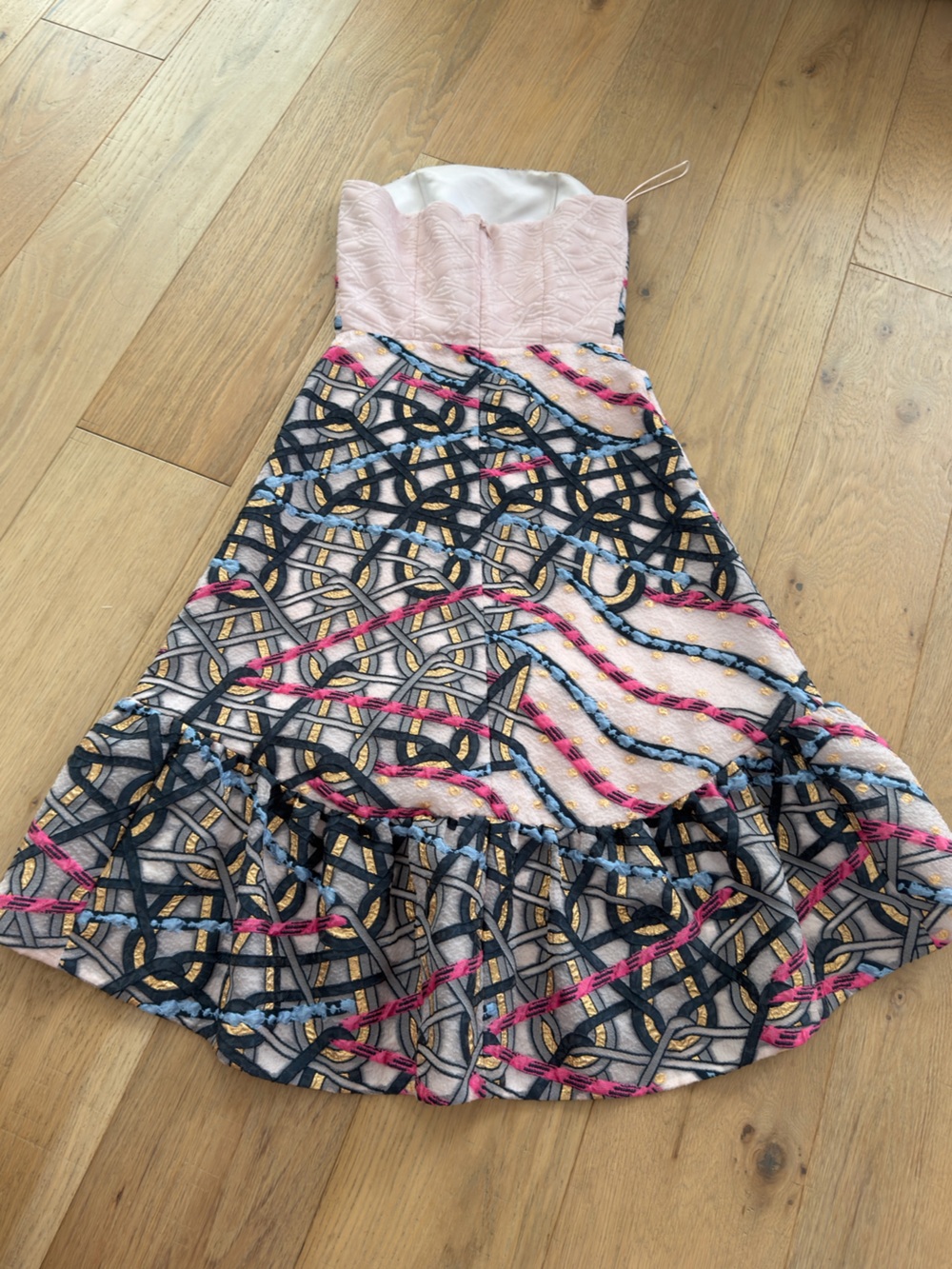 Patterned Pink Multicolor Textured Top - Picture 9 of 11